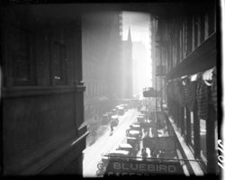 Street scene from elevated, Chicago