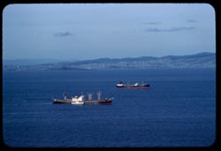 Ships in San Francisco Bay below Telegraph hill