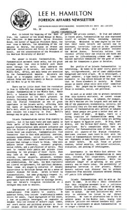 1. January, 1984:Islamic Fundamentalism