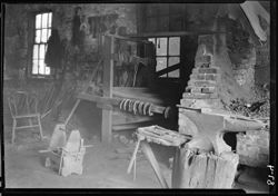 Interior of Downey blacksmith shop