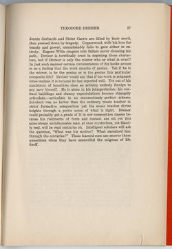"Theodore Dreiser," Williams M. Toner, "Indiana University's Only Literary Genuis",