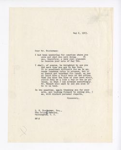 6 May 1943: To: W.M. Besterman. From: Roy W. Howard.