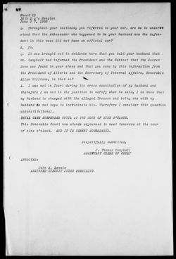 First Judicial Circuit Court - Fahnbulleh Trial, 1968