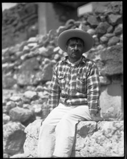 Indiana guide at Mitla