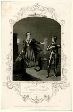 Mr. Macready as Hamlet, and Mr. Stuart as the Ghost