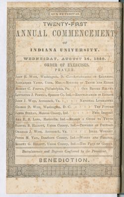 Baccalaureate, addressed to the Senior Class at the Late Commencement, August 1850