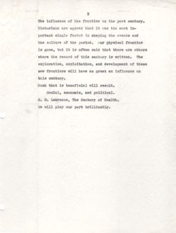 "Notes for Remarks at Banquet of the Indiana University Dental School." Nov. 28, 1940