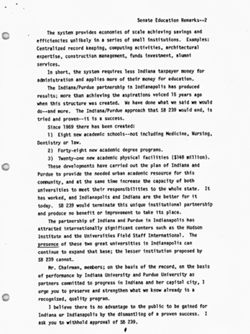Remarks to Senate Education Committee, 18 Feb 1985