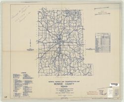 General highway and transportation map of Monroe County, Indiana