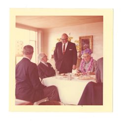 Roy and Margaret Howard dining with companions