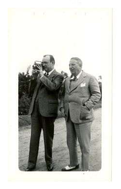 Two men with camera