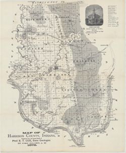 Map of Harrison County, Indiana