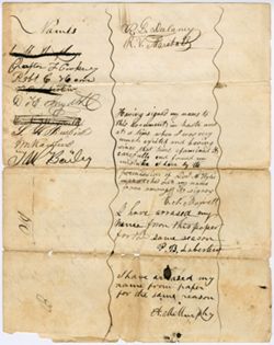 Investigation of Dr. Andrew Wylie - "Doc. H, The Petition of the Eleven To The Trustees of Indiana University," March 1839