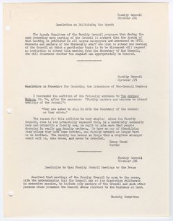 25: Procedure for Recording Attendance of Non-Council Members, ca. 05 November 1968