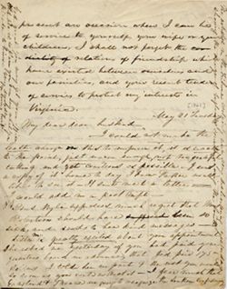 Andrew Wylie, Jr. to Mr. Robertson (also Caroline Bryan Wylie to Andrew Wylie, Jr.), May 1861