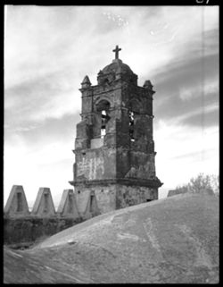 Larger church tower, Cholula, Huejotzingo convent.