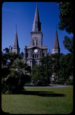 St. Louis cathedral from Place d' Armes New Orleans
