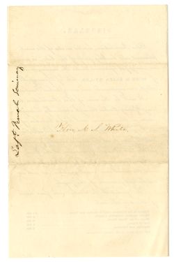1833, Dec. 22 - Custis, William H. B., 1814- , state legislator, et al. Bloomington, Indiana. To Albert Smith White. "You have been unanimously elected an honorary member of the Athenian Society of Indiana College."