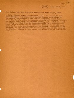 McCafferty, Michael. Native American Place Names of Indiana, p. 32. (Typed Transcription)Limited Viewability from Google Books