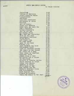 Men's Residences, 1942-1943