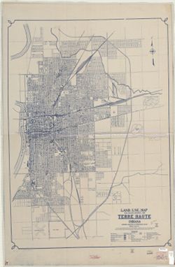 Land use map real property inventory, 1935 Terre Haute, Indiana