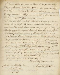 David Ritchie to Andrew Wylie, Jr., 24 September 1860