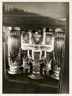Organ inside of St. Augustine Church in Gotha, Germany