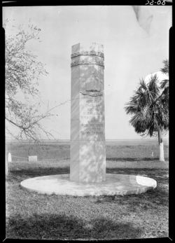 Charlesfort monument, Parris Island, rear view