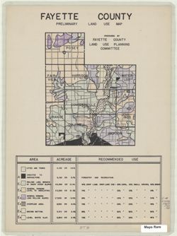 Fayette County [Indiana] preliminary land use map