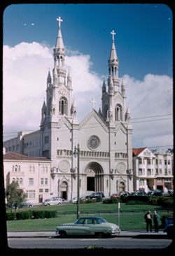 St. Peter & Paul's Church seen from Union & Columbus Ave. San Francisco Cushman
