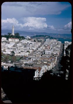 View east toward Bay from 973 Green St. atop Russian Hill San Francisco Cushman
