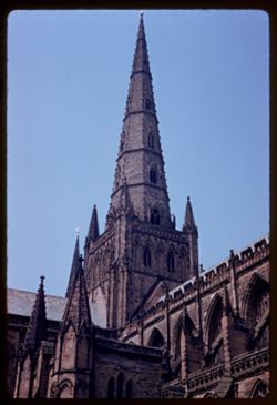 Central spire Lichfield Cathedral Staffordshire