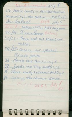 Notebook, April 21, 1961-July 8, 1961