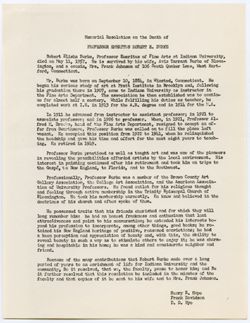 Memorial Resolution for Robert E. Burke, ca. 31 May 1957