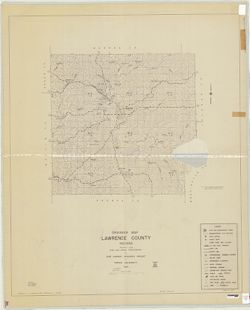 Drainage map of Lawrence County Indiana
