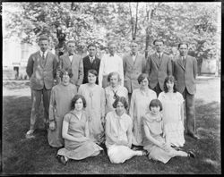 Graduating class of 1926, front of studio, without gowns (o.p. box 16)
