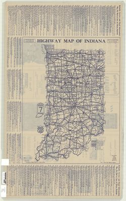 Highway map of Indiana