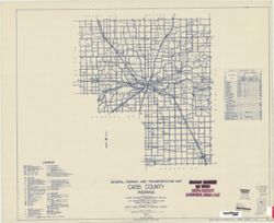 General highway and transportation map of Cass County, Indiana