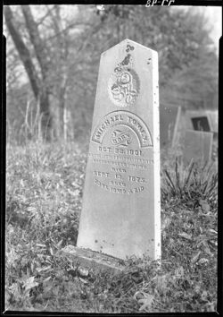 Tombstone in Bear Creek cemetery