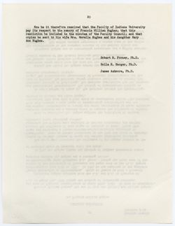 14: Memorial Resolution for Dr. Francis W. Hughes, ca. 15 October 1968