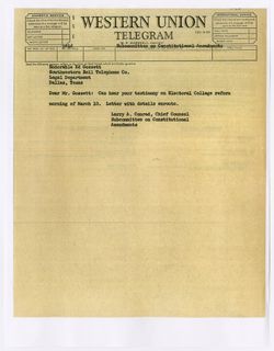 Hearings - Correspondence - Witnesses, 1966