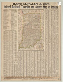 Rand, McNally & Co.'s indexed railroad, township and county map of Indiana