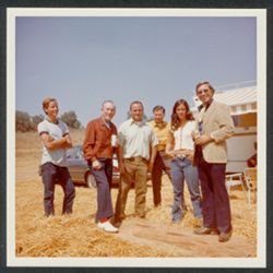 Hoagy Carmichael with group of people in Ramona, California.