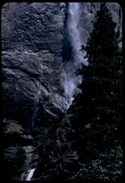 Yosemite upper fall in spray