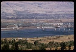 Columbia river bridge at The Dalles dam