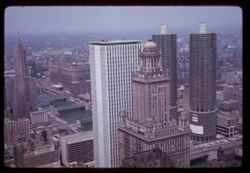 N.W. by W. from top of Prudential Bldg. Chicago
