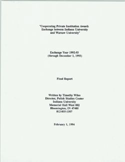 Indiana University Polish Studies Center records, 1975-2006, bulk 1988-1999, C274