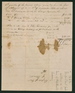 President of the Board of Trustees' Report written by David Maxwell, 1832