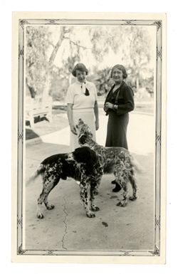 Margaret Howard and another woman with two dogs
