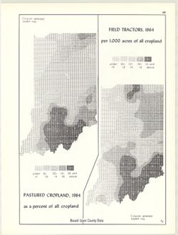 Pastured cropland, 1964, as a percent of all cropland